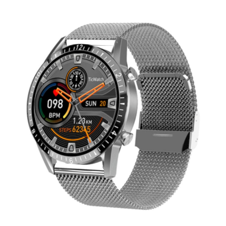 I9 1.5 Inch Heart Rate/Blood Pressure/Blood Oxygen Monitoring Watch, Color: Silver Steel